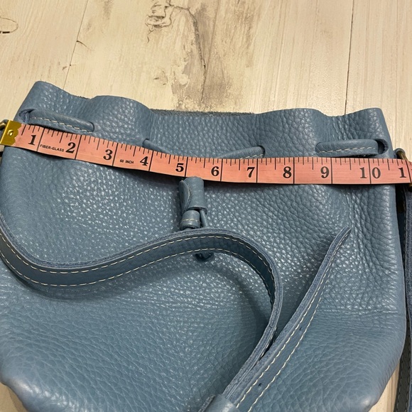 Blue Portland Leather Bucket Bag - Picture 5 of 7